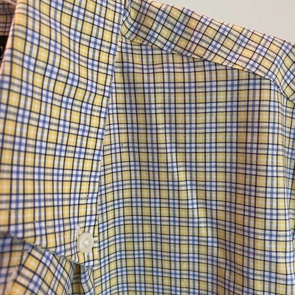 Lauren Ralph Lauren Yellow Plaid Dress Shirt - Picture 3 of 4